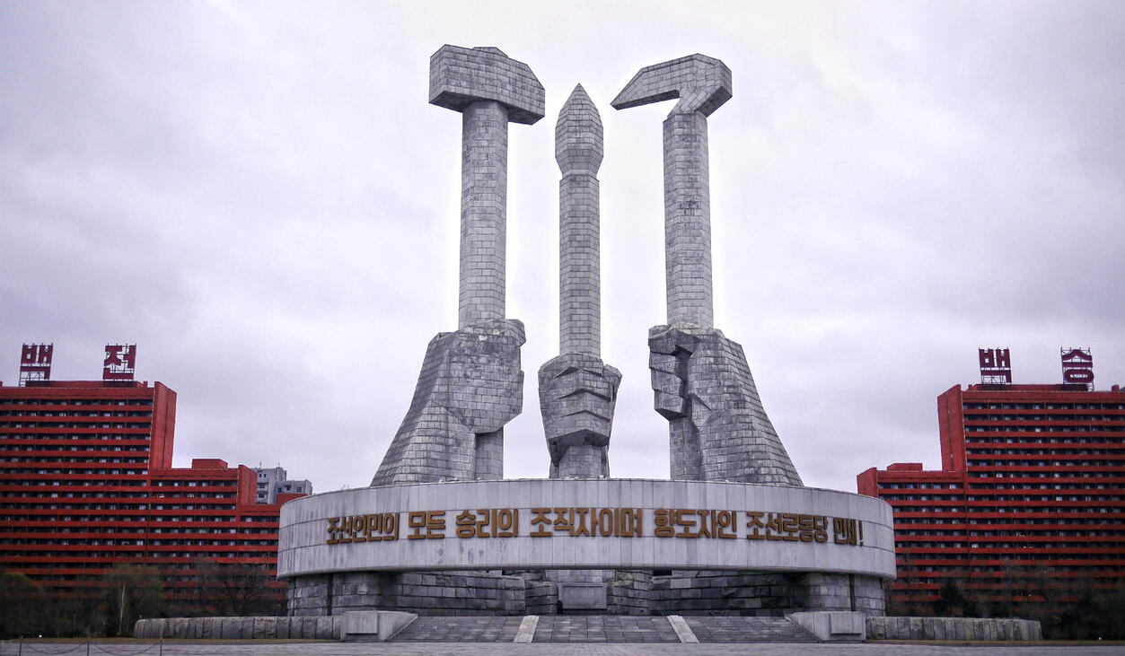 Monument i Nordkoreas huvudstad Pyongyang. Foto: Istock.