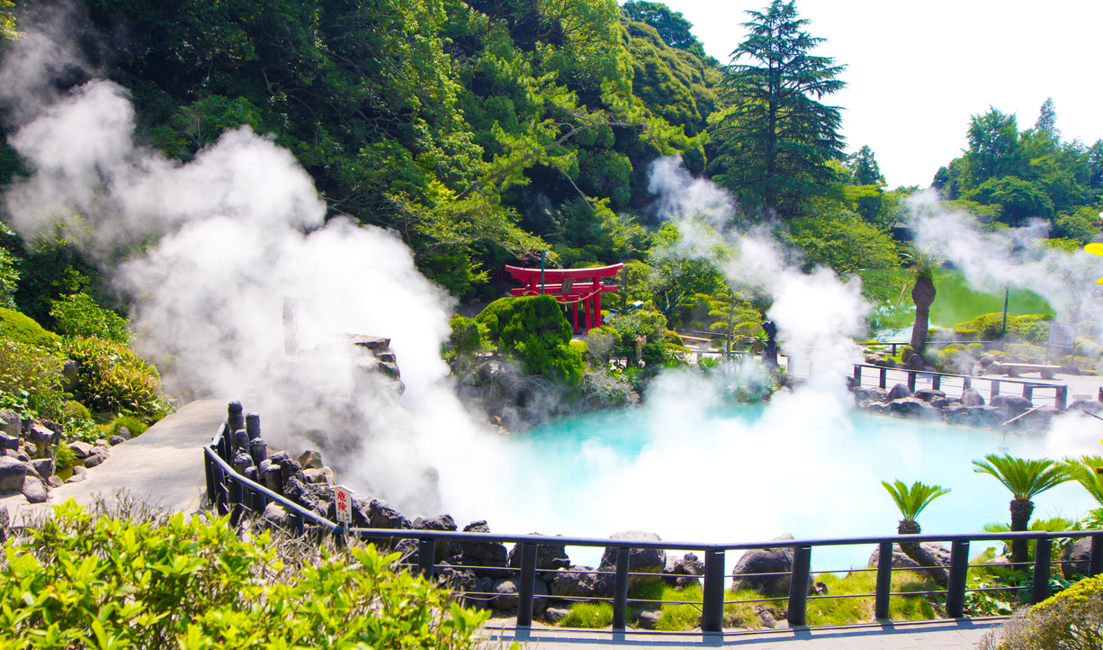 Kurortstaden Beppu är känd för sina många varma källor. Foto: istock.