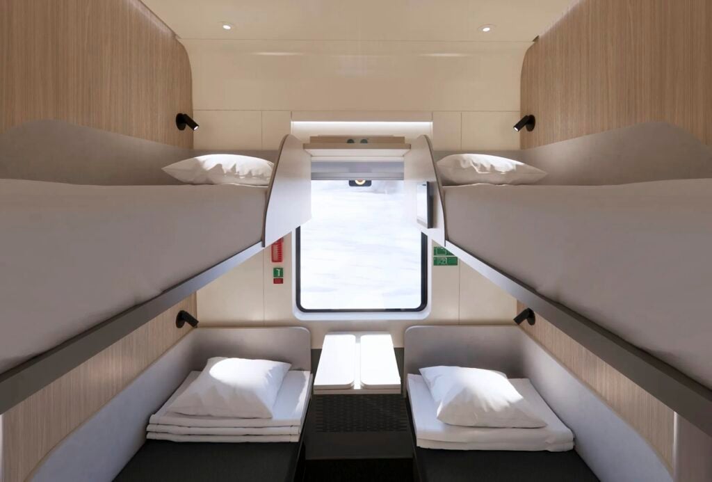 Sovkupé på nattåg.