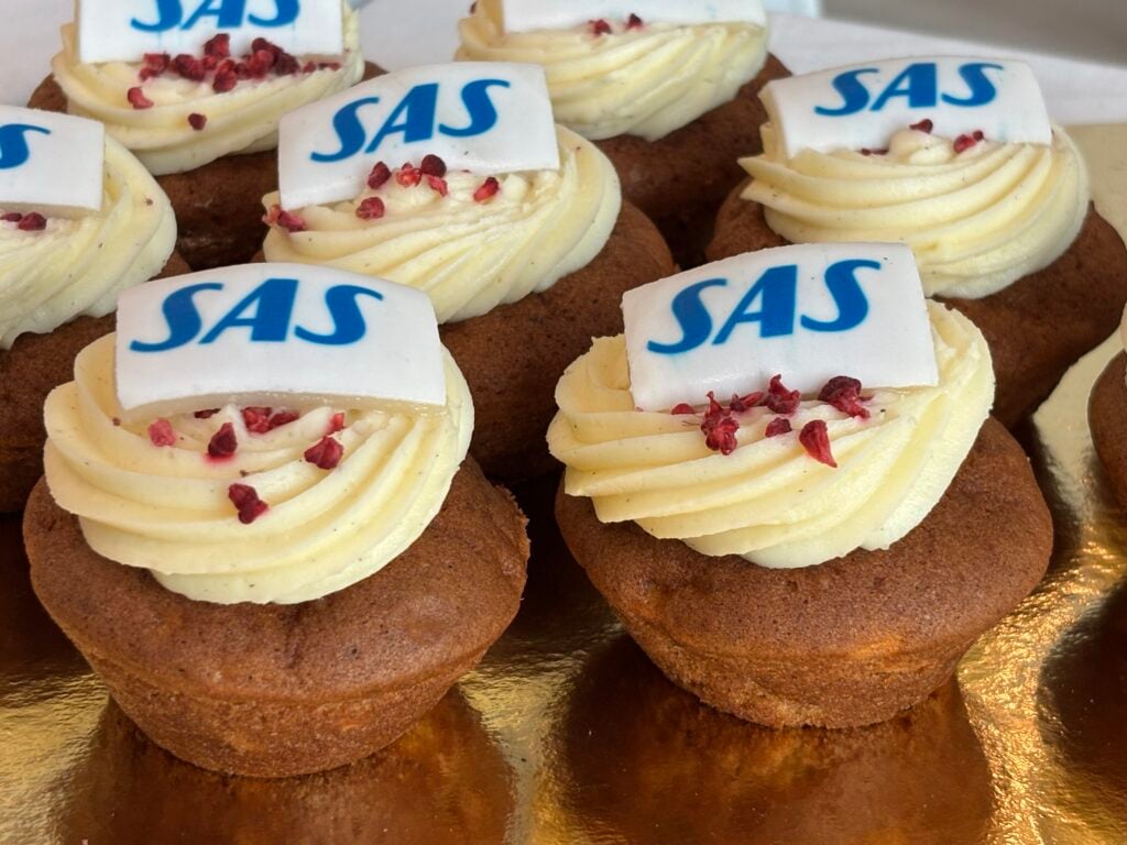 Bakelser med SAS logga